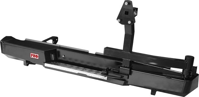 Бампер силовой РИФ задний с калиткой без фаркопа для Toyota Hilux 2015-2026. Артикул RIFREV-20200