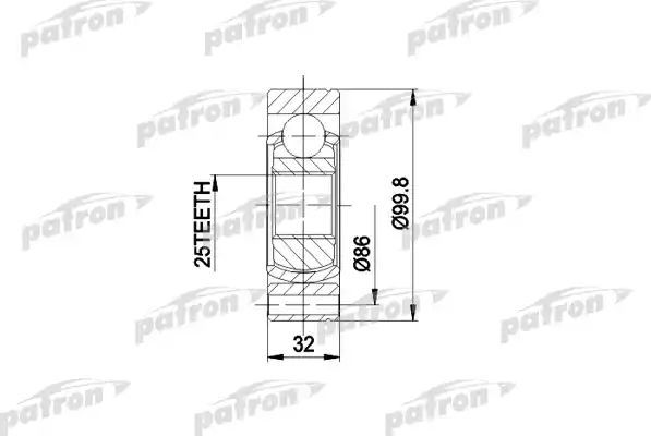 Шрус внутренний (граната) Patron. Артикул PCV3002
