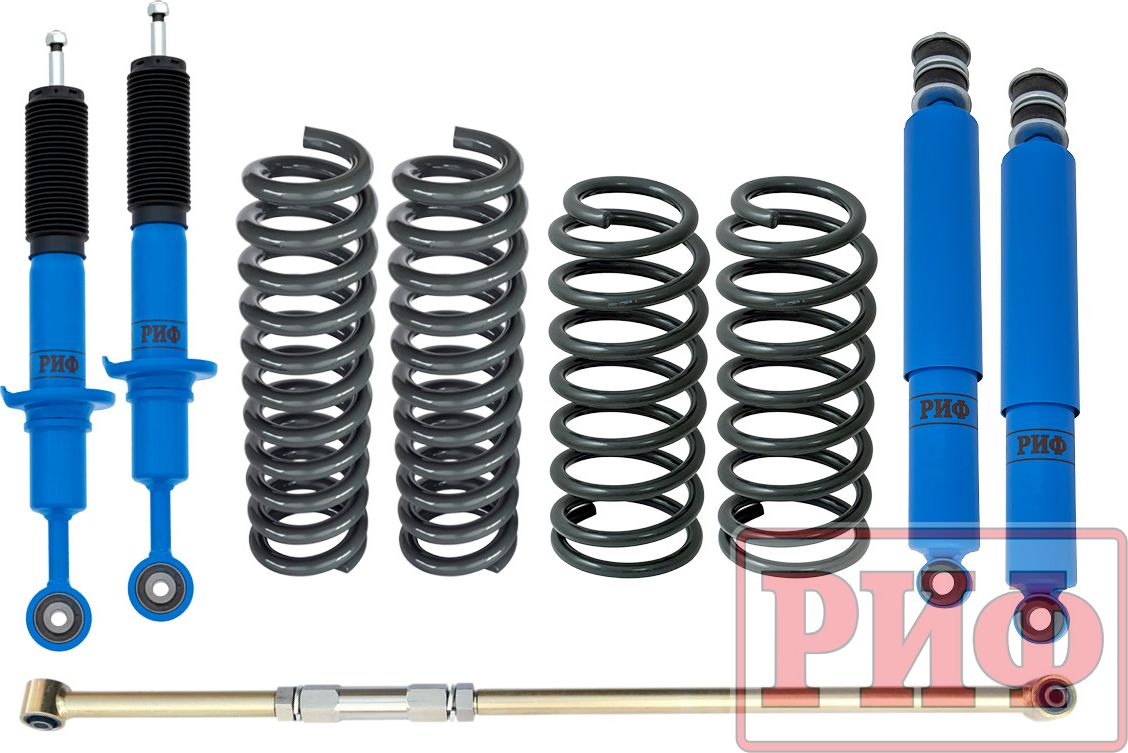 Лифт-комплект РИФ арктический мягкий для Toyota Land Cruiser 200 дизель 2008-2021, лифт 50 мм. Артикул RIF-TLC200-EA-Arc