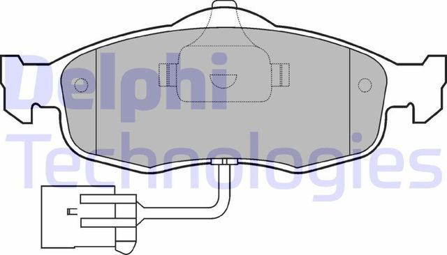 Тормозные колодки Delphi (Low-Metallic) передние для Ford Scorpio I 1986-1994. Артикул LP781