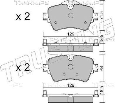 Тормозные колодки Trusting для MINI Hatch III (F55/F56) 2013-2026. Артикул 1037.0