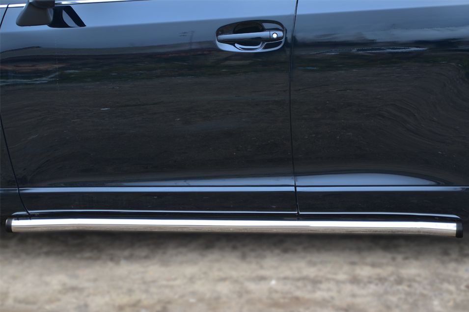 Защита порогов RusStal труба d63 (вариант 2) для Toyota Venza 2013-2026. Артикул TVT-0014782