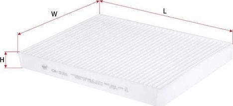 Салонный фильтр Sakura для Audi A4 II (B6) 2000-2004. Артикул CA-3101