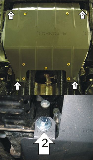 Защита Мотодор для картера, КПП Peugeot 407 2004-2008. Артикул 01607