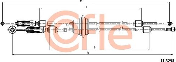 Трос переключения передач КПП Cofle для Citroen Evasion 1994-2002. Артикул 92.11.3293
