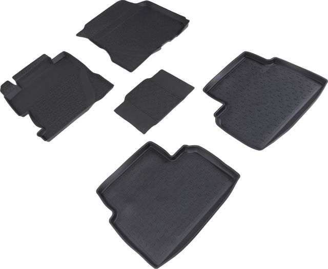 Коврики резиновые Seintex с высоким бортиком для салона Honda Civic седан 2006-2011. Артикул 81892