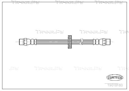 Тормозной шланг Corteco задний задний для Volkswagen Passat B3 1988-1996. Артикул 19018180