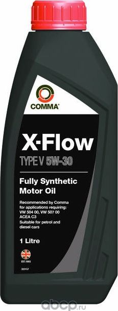 Масло моторное 5W30 COMMA 1л синтетика XFLOW TYPE V Comma. Артикул XFV1L