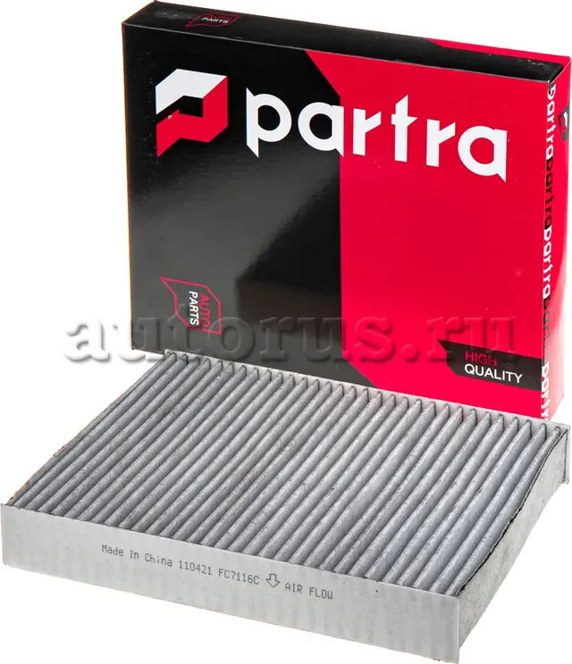 Фильтр салона угольный (Partra). Артикул FC7116C