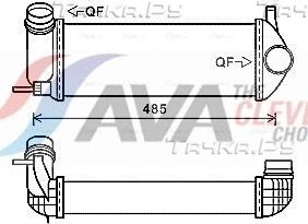 Интеркулер AVA для Mercedes-Benz Citan 2012-2026. Артикул RTA4615