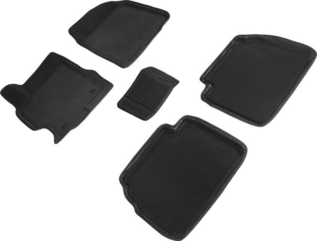 Коврики Seintex 3D EVA Соты для салона Mazda 6 II 2008-2012 ЧЕРНЫЕ. Артикул 95416