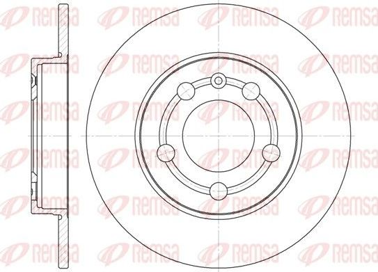 Тормозной диск Remsa задний для Volkswagen Golf IV 1997-2006. Артикул 6718.00