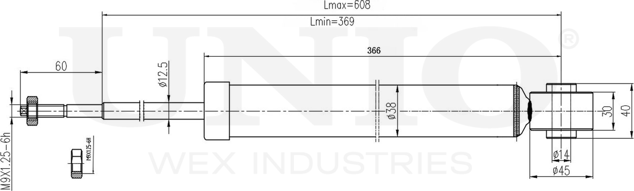 Амортизатор подвески (Unio). Артикул SAB-10437