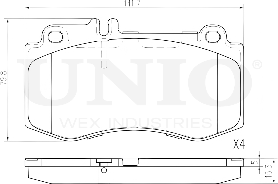 Колодки тормозные дисковые, комплект (Unio). Артикул BRP-20149