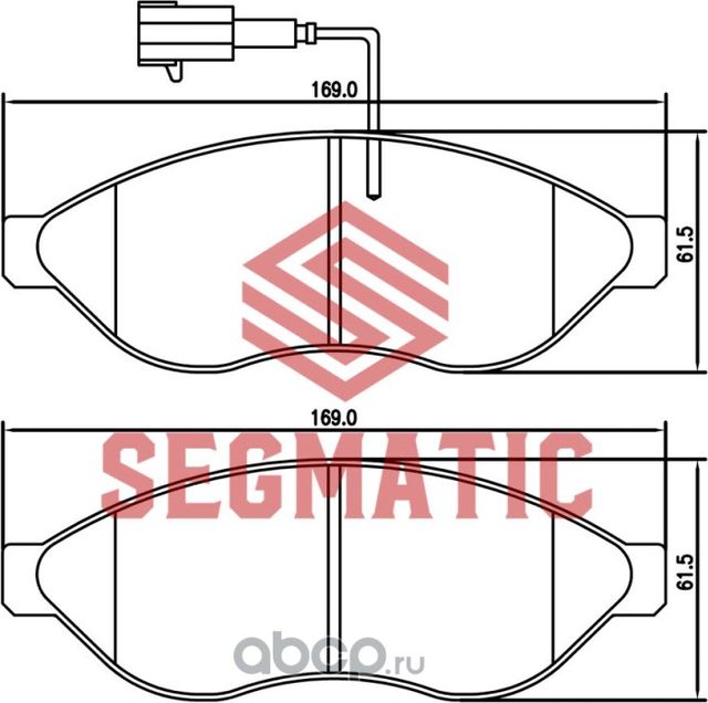 SGBP2631 Колодка торм диск пер Peugeot Boxer 2.2 2006- Fiat Ducato 2.3 2006- Peu (Segmatic) Segmatic. Артикул SGBP2631