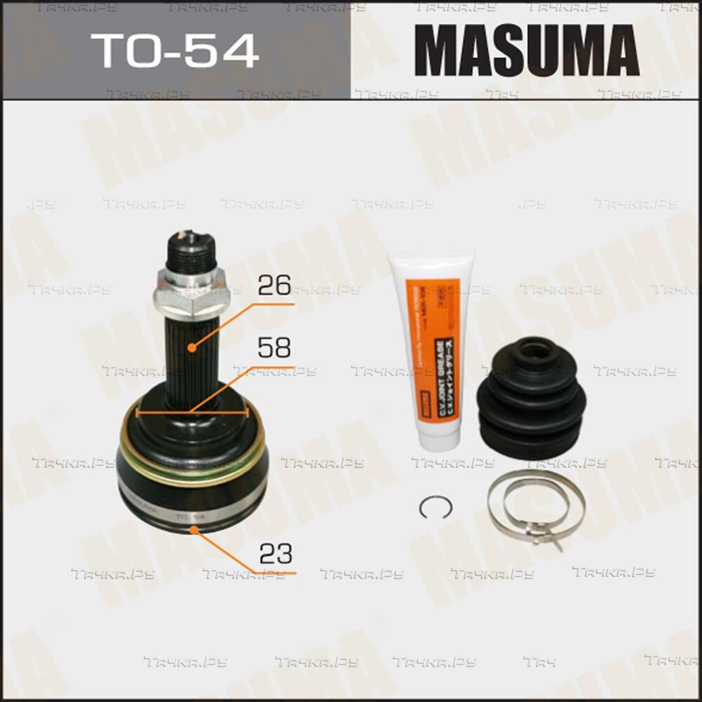 Шрус наружный (граната) Masuma передний для Toyota Corolla E120, E130 2001-2008. Артикул TO-54