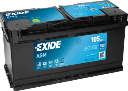 Аккумулятор Exide AGM. Артикул EK1050