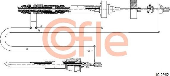 Трос сцепления Cofle. Артикул 92.10.2962