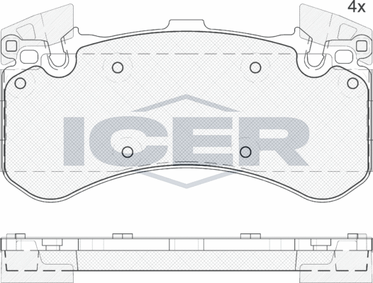Тормозные колодки Icer. Артикул 182070
