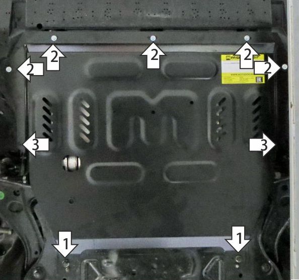 Защита Мотодор усиленная для картера и КПП Geely Preface 2024-2026. Артикул 74209