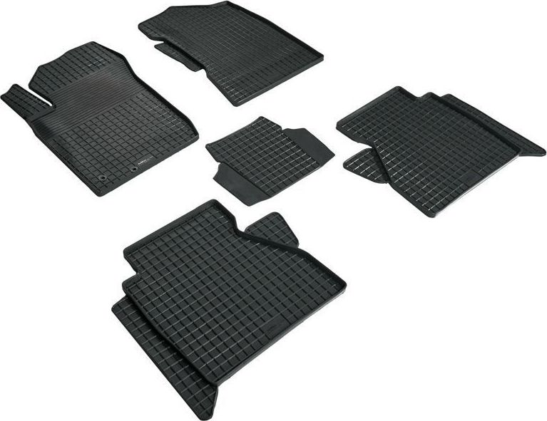 Коврики резиновые Seintex с узором сетка для салона Dongfeng DF6 2022-2026. Артикул 99554