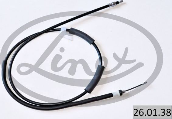 Трос ручника (тросик ручного тормоза) Linex правый для Mazda 3 I (BK) 2003-2009. Артикул 26.01.38