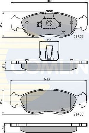 Тормозные колодки Comline Comline передние для Citroen Saxo 1996-2004. Артикул CBP0570