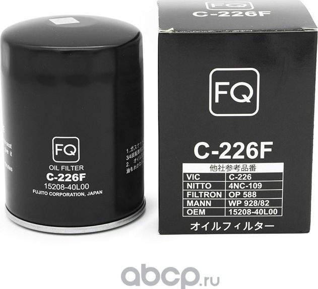 Фильтр масляный FQ C-226F 1520840L00 , WP928/82, шт FQ. Артикул C226F