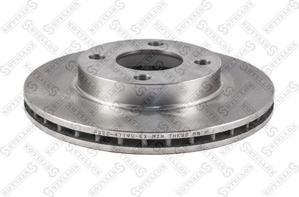 Тормозной диск Stellox передний для Audi 90 II (B3) 1987-1991. Артикул 6020-4719V-SX