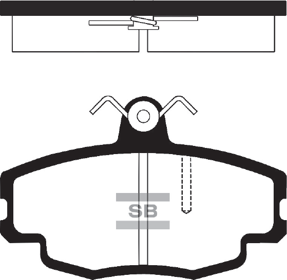 Тормозные колодки Sangsin Hi-Q передние для Citroen ZX 1991-1998. Артикул SP2008