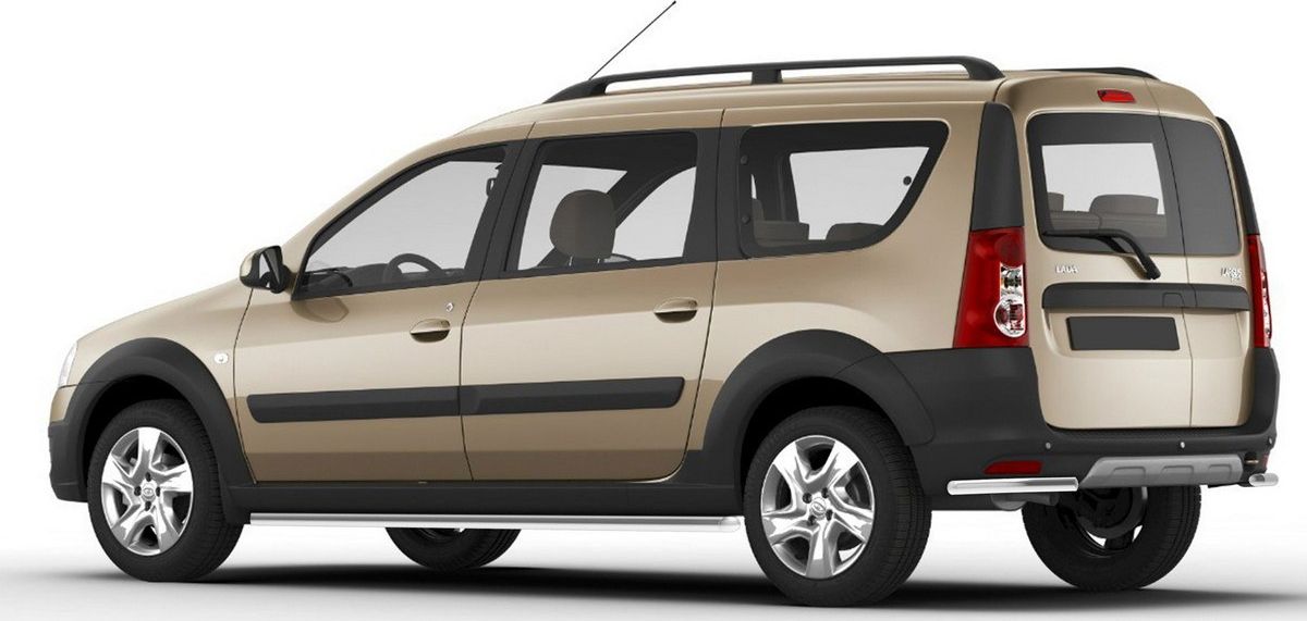 Защита Rival порогов d42 для Lada Largus Cross 2014-2021. Артикул R.6005.005