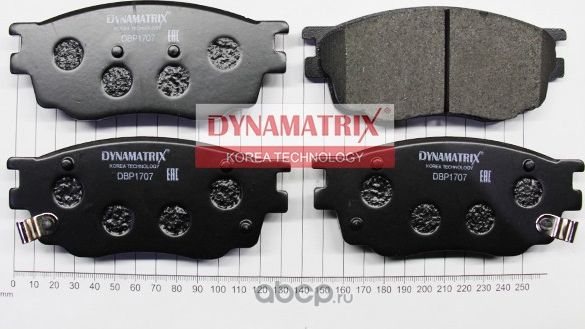 Колодки тормозные дисковые (Dynamatrix-Korea) Dynamatrix-Korea. Артикул DBP1707