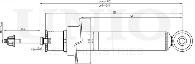 Амортизатор подвески (Unio). Артикул SAB-10578