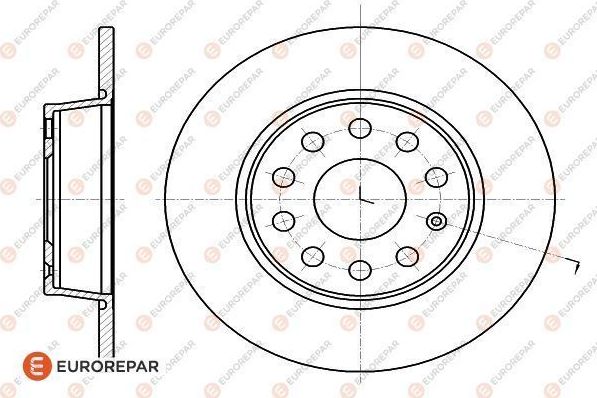 Тормозной диск Eurorepar. Артикул 1618886780