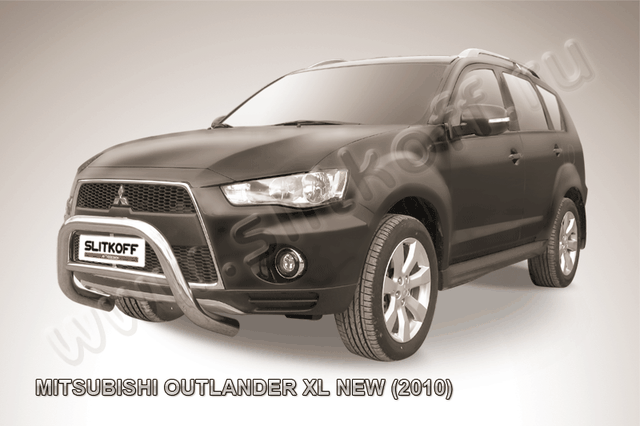 Кенгурятник Slitkoff d76 низкий для Mitsubishi Outlander XL 2010-2012. Артикул MXL10-001
