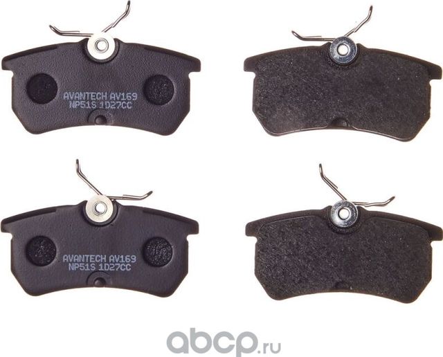 Колодки тормозные дисковые противоскрипная пластина в компл. (Avantech). Артикул AV169
