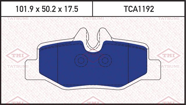Колодки тормозные MB W639 03- задн. (Tatsumi). Артикул TCA1192