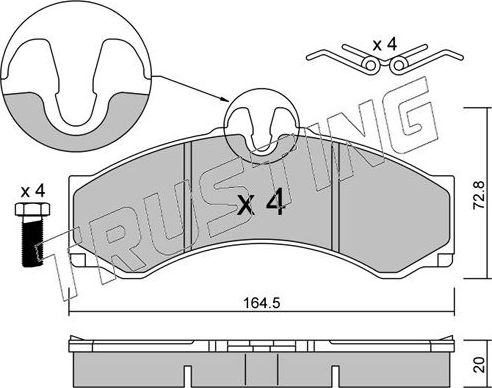 Тормозные колодки Trusting. Артикул 271.1