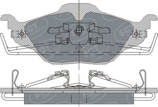 Тормозные колодки SCT-Germany. Артикул SP241
