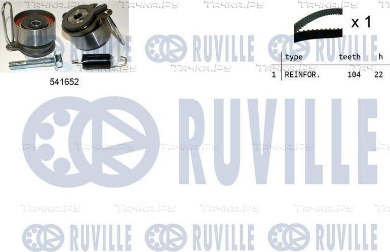Ремень ГРМ с роликами (комплект) Ruville для Honda Civic VII 2001-2005. Артикул 550409