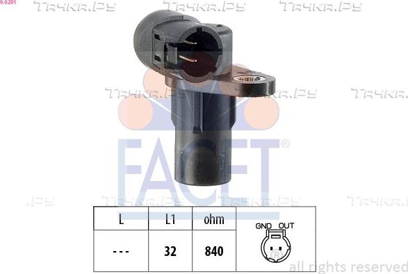 Датчик положения коленвала Facet Made in Italy - OE Equivalent для Volvo V40 I 2000-2004. Артикул 9.0291