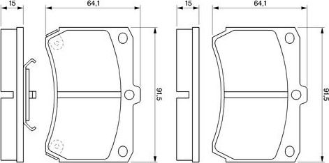 Тормозные колодки Bosch (Low-Metallic). Артикул 0 986 460 390