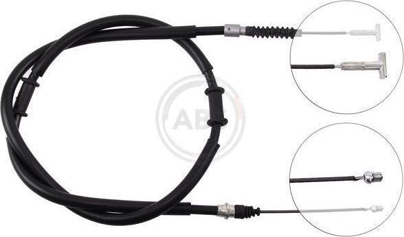 Трос ручника (тросик ручного тормоза) ABS задний правый/левый для Alfa Romeo GTV 1995-2005. Артикул K11696