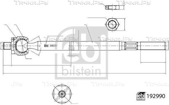 Рулевая тяга Febi Bilstein. Артикул 192990