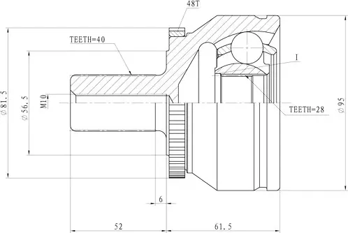 Шрус наружный Volvo Xc90 (03-14) (Zikmar). Артикул Z87592R