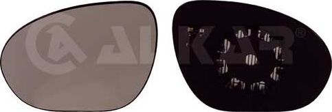 Зеркальное стекло бокового зеркала Alkar. Артикул 6431595