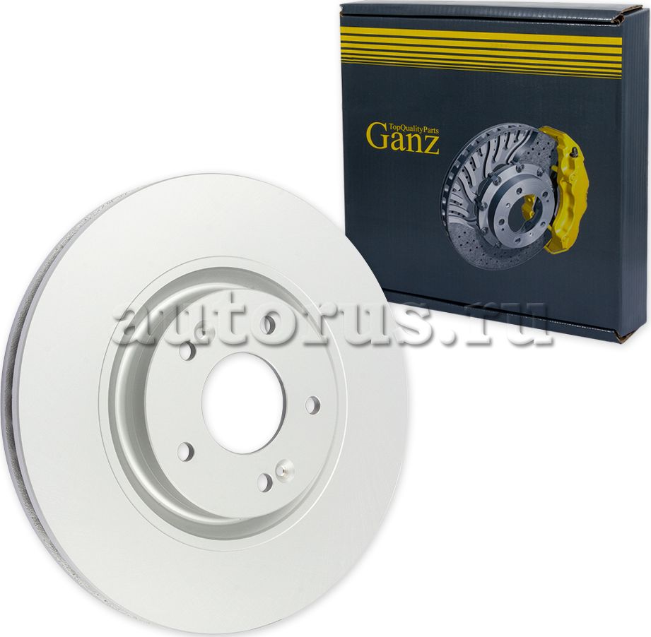 Диск тормозной передний с покрытием (Ganz). Артикул GIJ06084