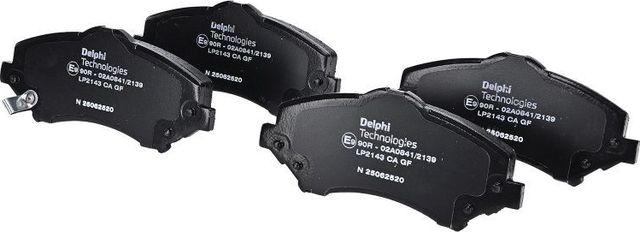 Тормозные колодки Delphi (Low-Metallic) передние для Chrysler Grand Voyager V 2007-2026. Артикул LP2143