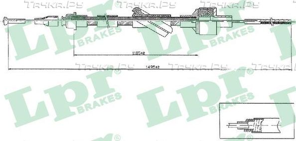 Трос сцепления LPR. Артикул C0103C