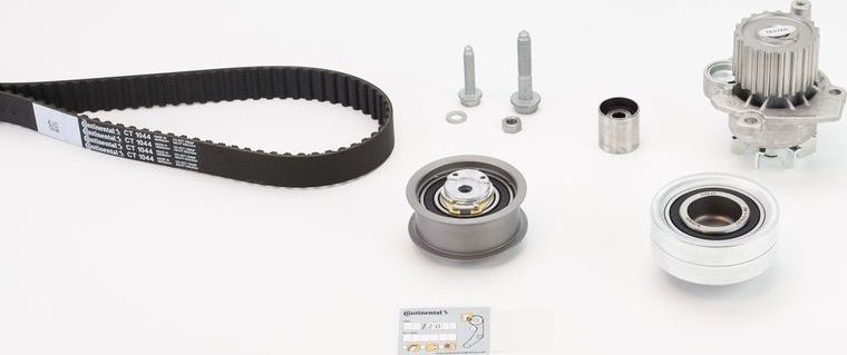 Помпа (водяной насос) с комплектом ремня ГРМ ContiTech. Артикул CT1044WP2